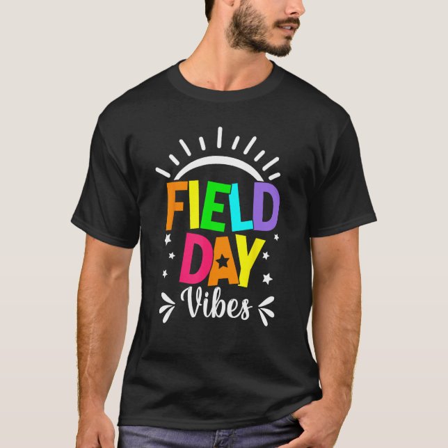 Field Day Vibes Teacher Boys Girls Kids Field Day  T Shirt (Framsida)