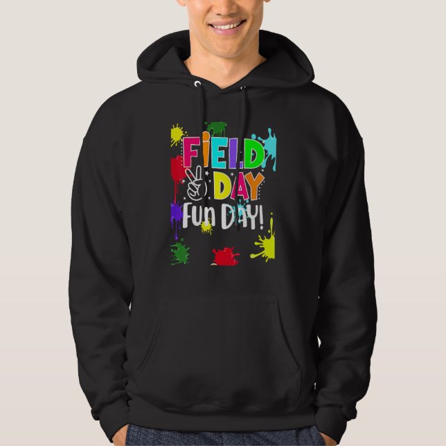 Field Fun Day Squad School Trip Vibes Boys Girls T Hoodie (Framsida)