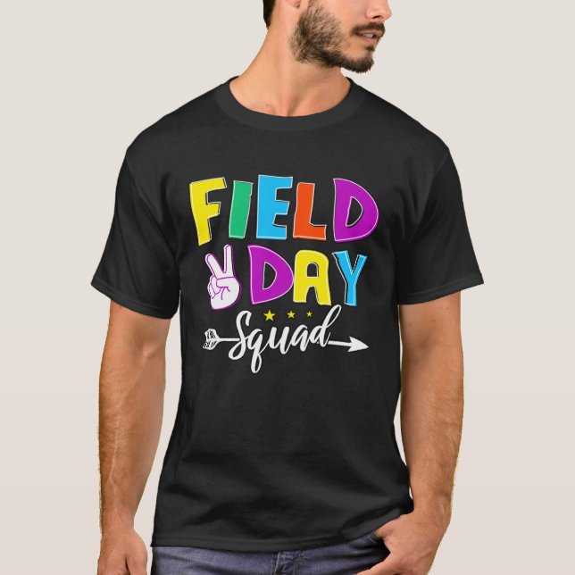 Field Fun Day Squad School Trip Vibes Boys Girls T T Shirt (Framsida)