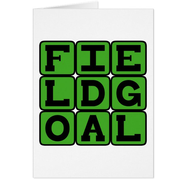 Field Goal, 3 poäng i fotboll Hälsningskort (Framsidan)