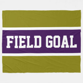 FIELD GOAL Sporty Deep Purple White Olive Stripes Fleecefilt