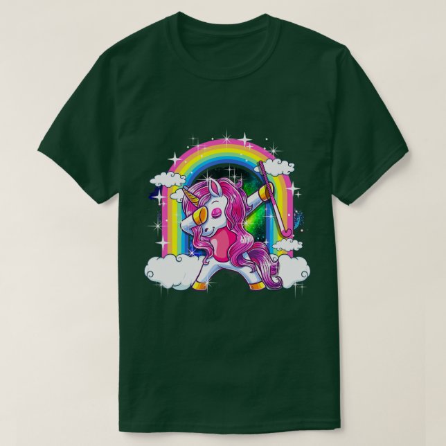 Field Hockey Dabbing Unicorn Dab Magical Gifts Gir T Shirt (Design framsida)