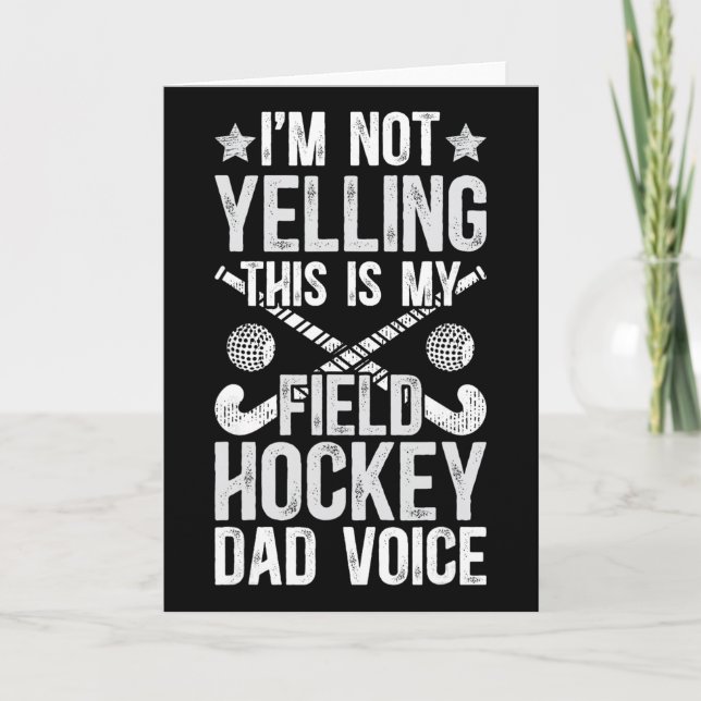 Field Hockey Dad Voice Dad Of A Field Hockey Playe Kort (Framsida)