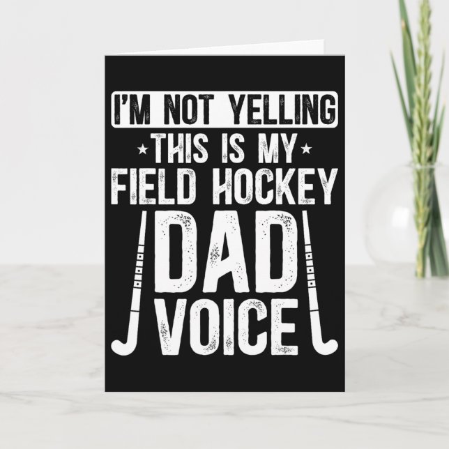 Field Hockey Dad Voice Dad Of A Field Hockey Playe Kort (Framsida)