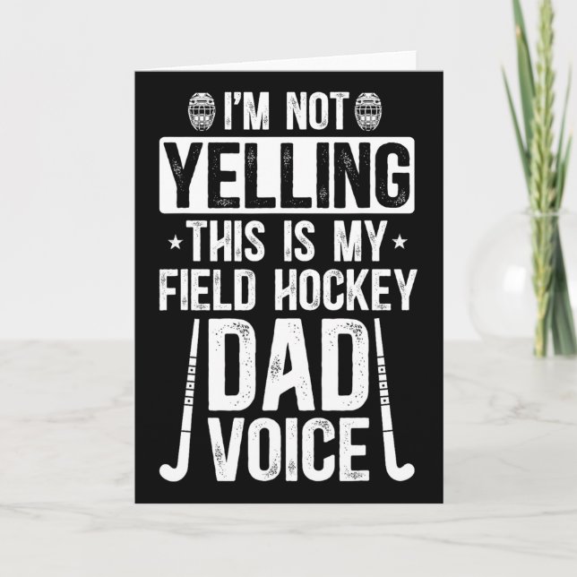 Field Hockey Dad Voice Dad Of A Field Hockey Playe Kort (Framsida)