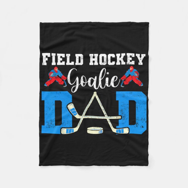 Field Hockey Goalie Dad Tees For Women Men Hockey  Fleecefilt (Framsidan)