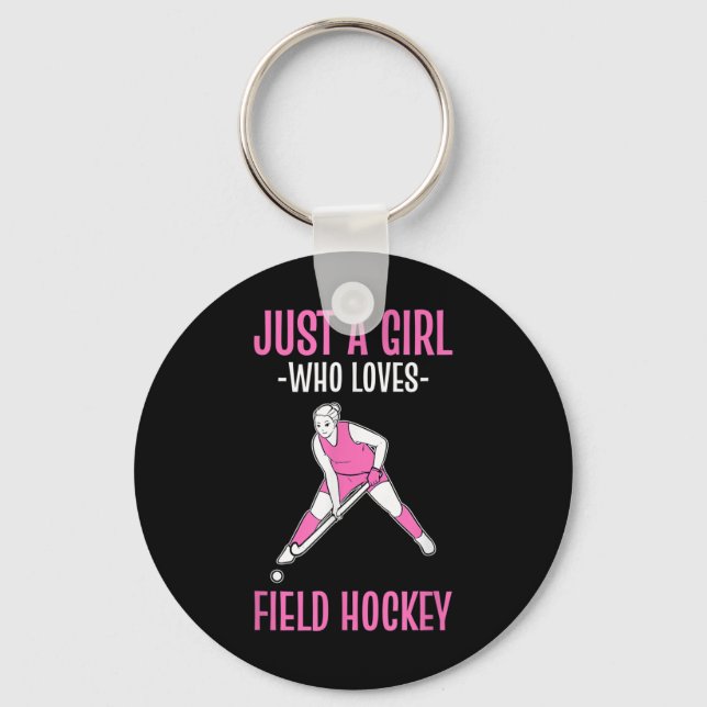 Field Hockey Just A Girl Who Loves Hockey  Nyckelring (Framsida)