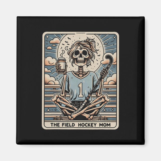 Field Hockey Mamma Tarrot-kort  Magnet (Framsidan)