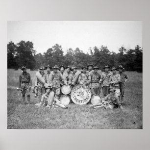 Field Music Band, 1925. Gammalt foto Poster