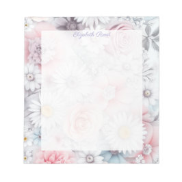 Field of Blooms Elegant Muted Classic Floral Anteckningsblock