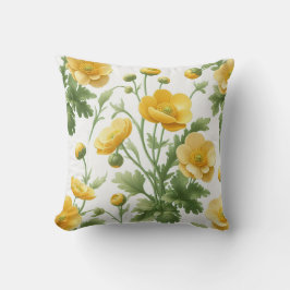 Field of yellow poppies Pillow Kudde