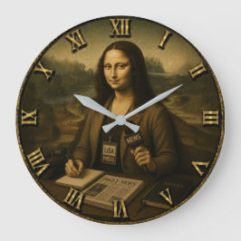 Field Reporter Funny Mona Lisa Journalist Gift Stor Klocka