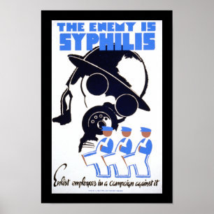 Fienden är Syphilis Poster