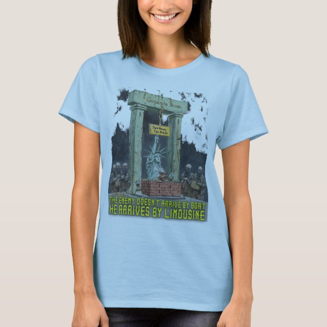 Fienden kommer inte från Boat T Shirt (Framsida)