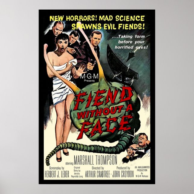 FIENDER UTAN ANSIKTE POSTER (Framsidan)