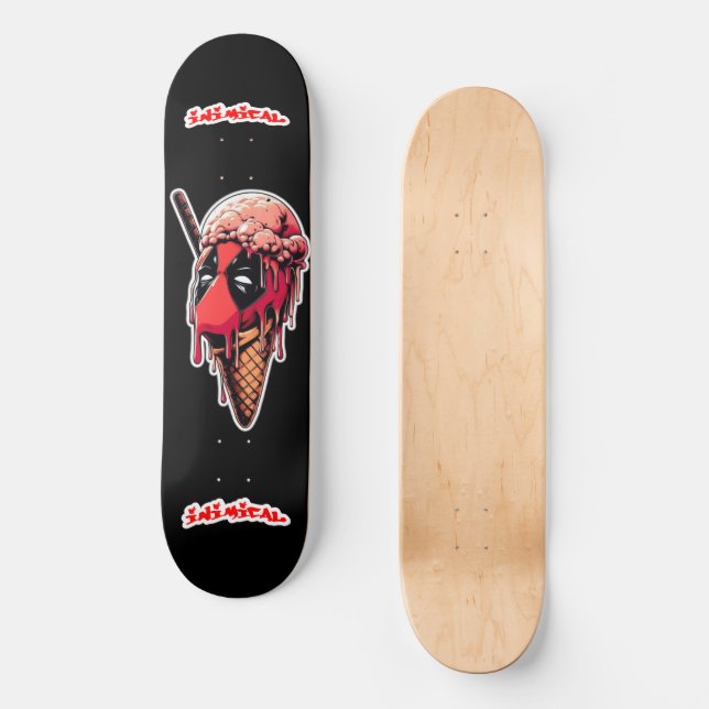 Fientlig Död Glass #2 Mini Skateboard Bräda 18,5 Cm (Framsida)