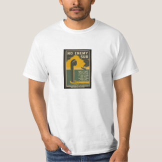 Fientlig Sub, för affischutslagsplats för vintage Tee