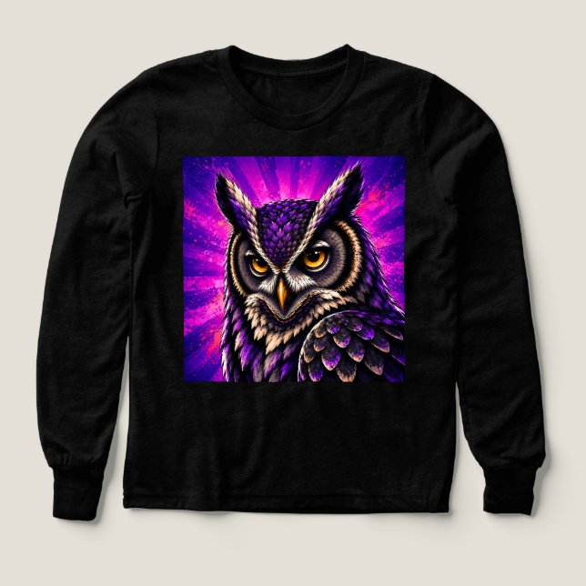 Fierc Owl Vintage Wildlife T Shirt (Design framsida)