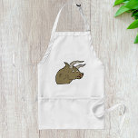 Fierce Arg Bull Head Rustic Vild Animal Förkläde<br><div class="desc">Cook, bage eller grill i stil med denna platta med en kraftig illustration av argens tjur. Perfekt för djur älskare, rodeoentusiaster eller fläkt av rytmisk design visar den här plattan en fetstilt bild av en kraftig tjur med intensivt uttryck och koniska horn. Den här plattan är tillverkad med en tålig...</div>