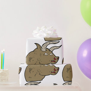 Fierce Arg Bull Head Rustic Vild Animal Presentpapper