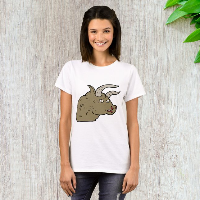Fierce Arg Bull Head Rustic Vild Animal T Shirt (Skapare uppladdad)