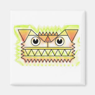 Fierce, Arg Hund Magnet