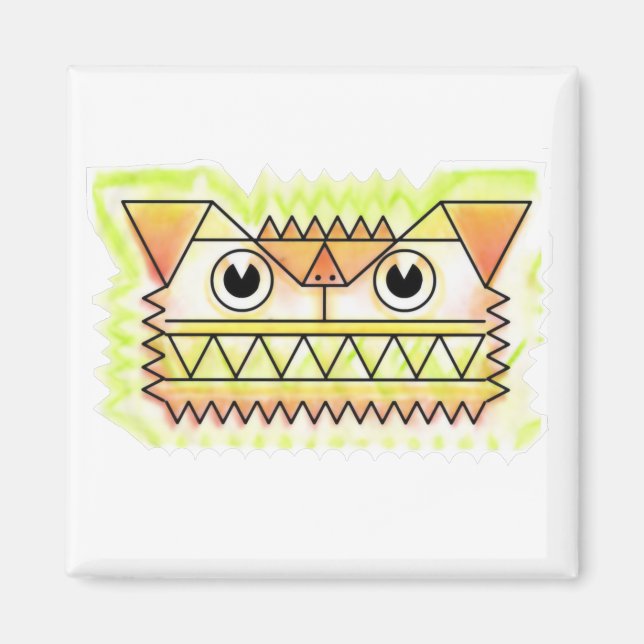 Fierce, Arg Hund Magnet (Framsidan)