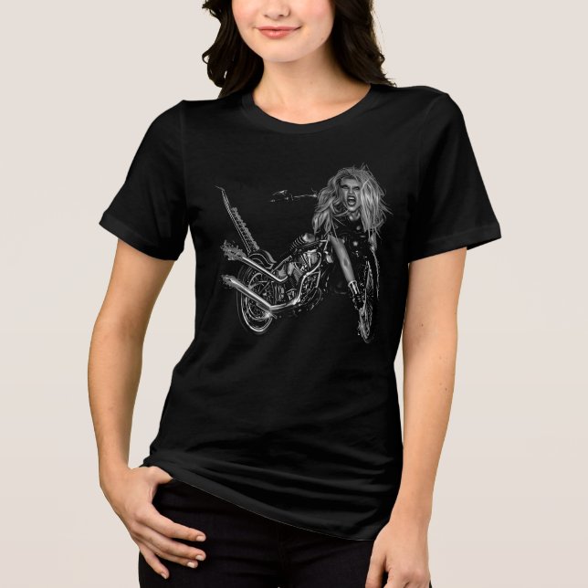 Fierce Biker Queen Graphic Tee (Framsida)