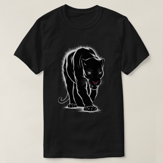 Fierce Black Panther T-Shirt - djärv djurgrafik (Design framsida)