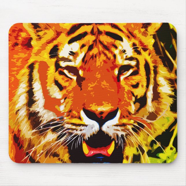 Fierce Bright Orange Sibiian Tiger Musmatta (Framsidan)