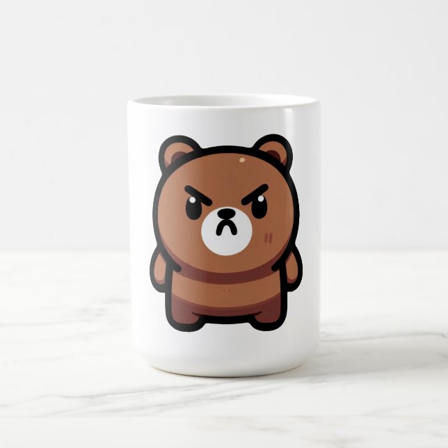 Fierce Brown Bear Art Kaffemugg (Center)