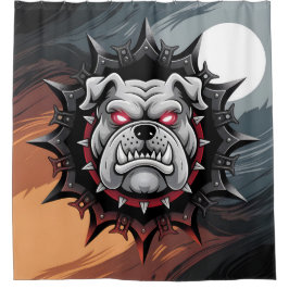 Fierce Bulldog Shower Curtain
