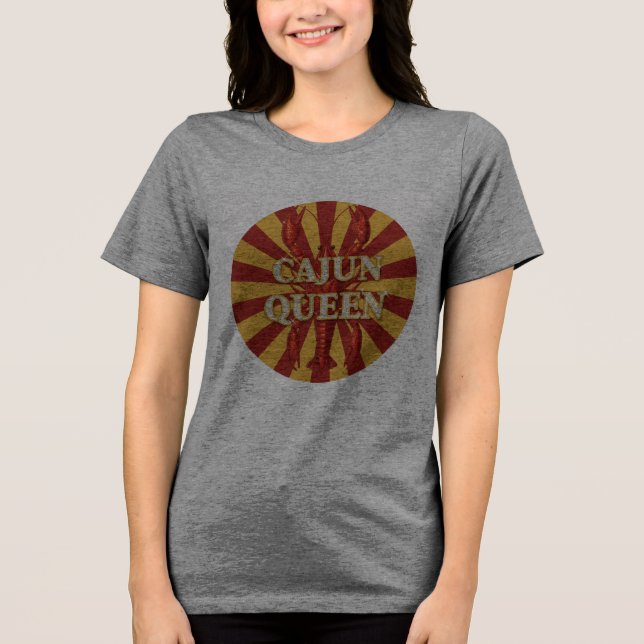 Fierce Cajun Queen Kräftor T-Shirt! ⚜️ 🦞 T Shirt (Framsida)
