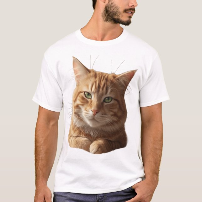 Fierce Cat Face T-Shirt – Bold & Playful (Framsida)