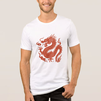 Fierce Chinese Dragon in Bold Oriental Aesthetics T Shirt