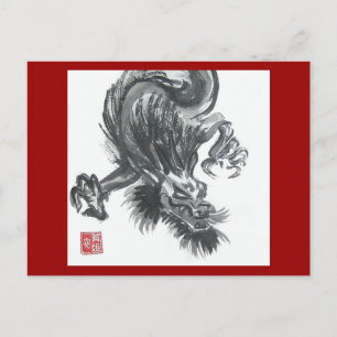 Fierce Chinese Dragon Postcard Vykort