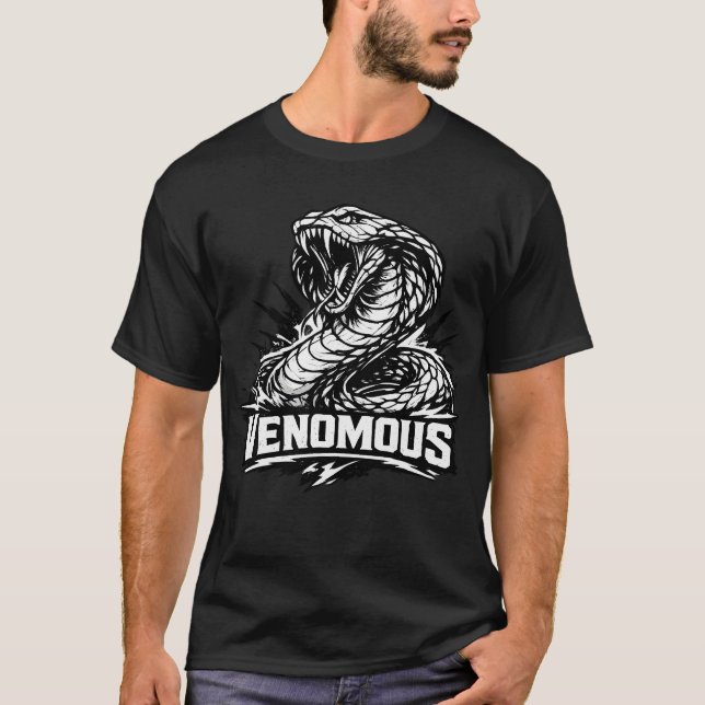 Fierce Cobra VENOMOUS King Cobra  Streetwear T Shirt (Framsida)