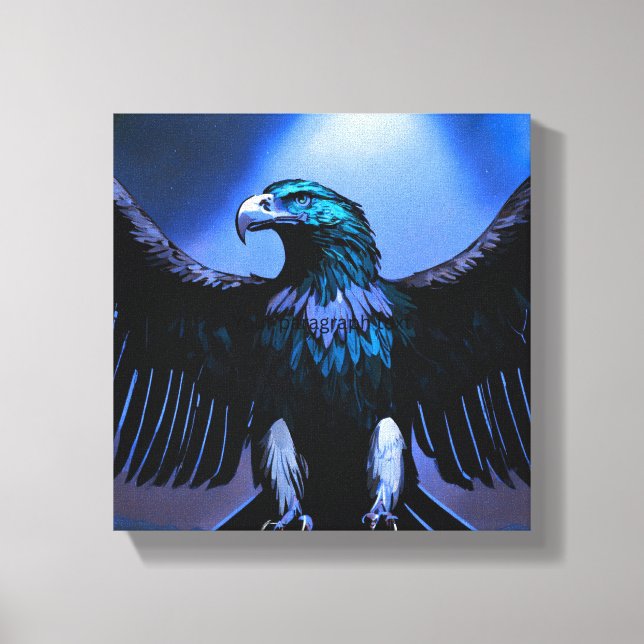 Fierce Crystal Eagle – Wild Spirit Canvas Art (Framsida)