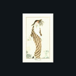 Fierce Dam Vintage Art Deco Mode Plate Canvastryck<br><div class="desc">Med tanke på konstverket tidigt 1900 i vintage, som illustreras av konstnären George Barbier, har jag förbättrat färg och lagt till den ena ord-bildningen i firande av det våldsamma dam och de starka kvinnorna. Den här bilden har ett söt rött huvud i en strimlad päls jackar med en bred, mutad...</div>
