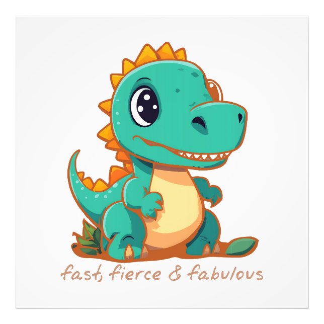 Fierce Dinosaurs Fototryck (Framsidan)