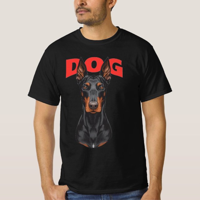 Fierce Doberman Dog T-Shirt – Strong and Elegant G (Framsida)