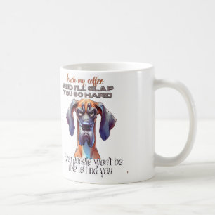 Fierce Dog Coffee Mug – Rolig "Rör Min Kaffe" Desi Kaffemugg