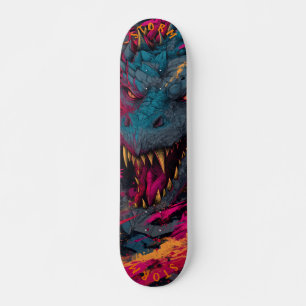 Fierce Dragon Graffiti Street - Begränsad Edition Mini Skateboard Bräda 18,5 Cm
