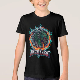 Fierce Dragon Knight Fantasy Gaming Armor Kids T Shirt