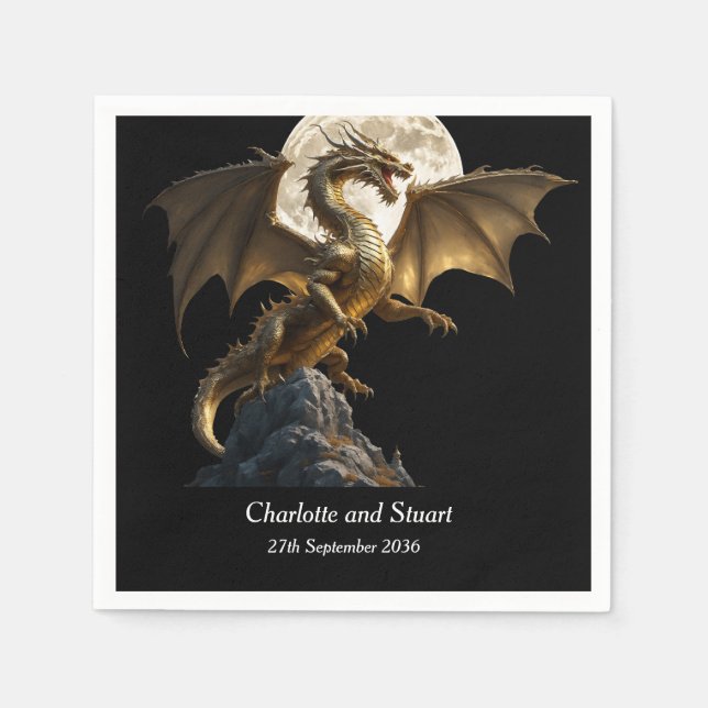 Fierce Dragon Rearing Pappersservett (Framsidan)