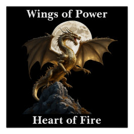 Fierce Dragon Rearing Perfect Poster