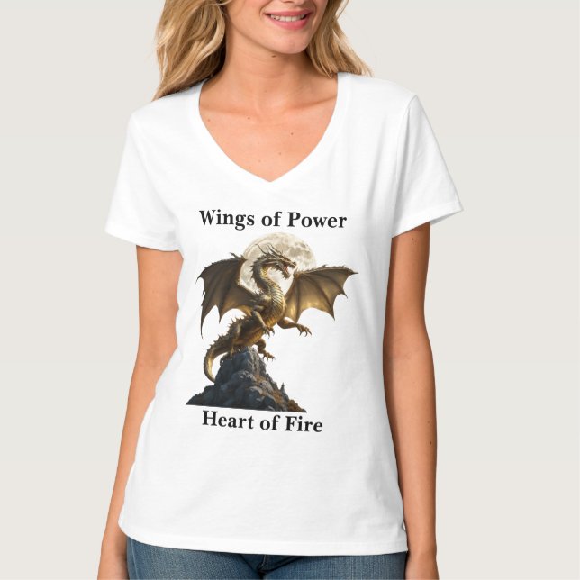 Fierce Dragon Rearing T Shirt (Framsida)