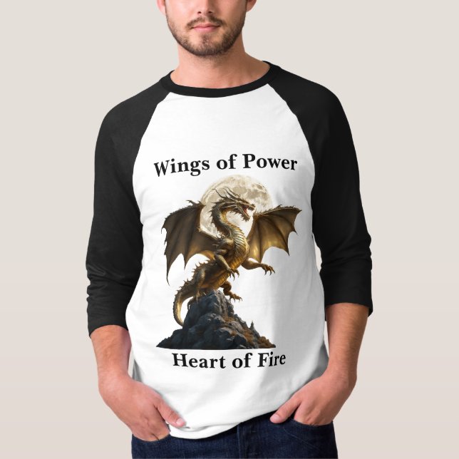 Fierce Dragon Rearing T Shirt (Framsida)