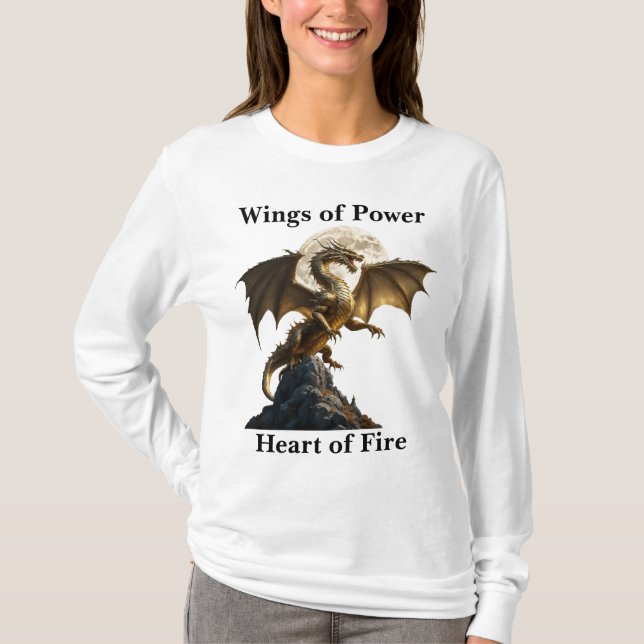 Fierce Dragon Rearing T Shirt (Framsida)