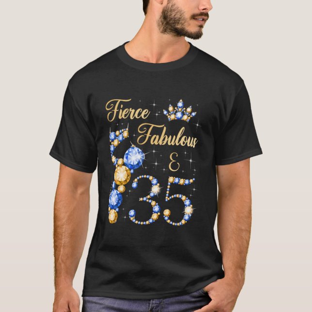 Fierce Fabulous 35 Years 35Th Ballerina Dancer T Shirt (Framsida)